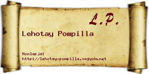 Lehotay Pompilla névjegykártya